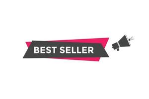 Best seller text button. speech bubble. Best seller Colorful web banner template. vector illustration