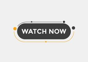 watch now text button. Best service speech bubble. Watch now Colorful web banner. vector illustration