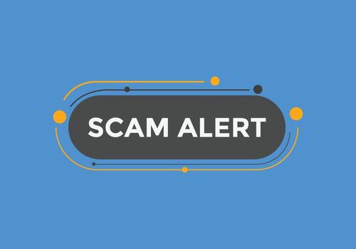 scam alert text button. speech bubble. Scam alert Colorful web banner. vector illustration