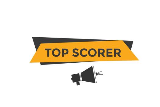 top scorer text button. speech bubble. top scorer Colorful web banner. vector illustration