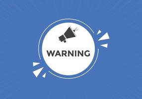 warning text button. warning speech bubble. warning Colorful web banner. vector illustration. unmute label sign template