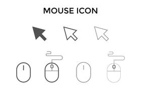 conjunto de iconos de mouse y cursor. cursor del puntero del clic del mouse para el sitio web u otros vector