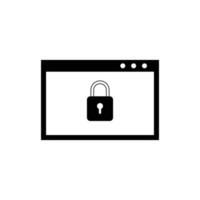 Web security icons. Website security shield protection icon symbol vector