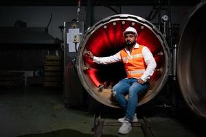 Chief Engineer of the Mechanical Plant Conduct inspection of the sterilization machine tunnel. To check the working condition of the machine to be ready photo