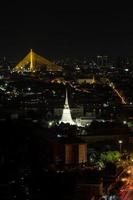 A beautiful balance between the temple and the city. photo