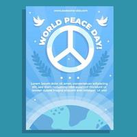 World Peace Day Poster vector