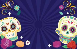 Calavera Sugar Skull Background vector