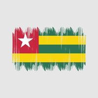 Togo Flag Bush Strokes. National Flag vector