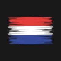 Netherlands Flag Brush. National Flag vector