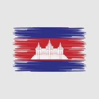 cepillo de bandera de camboya. bandera nacional vector