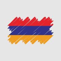 pincel de bandera de armenia. bandera nacional vector