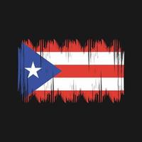 Puerto Rico Flag Bush Strokes. National Flag vector