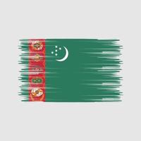 pincel de bandera de turkmenistán. bandera nacional vector