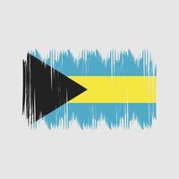 Bahamas Flag Bush Strokes. National Flag vector