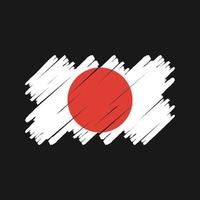 cepillo de bandera de japón. bandera nacional vector