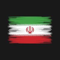 Iran Flag Brush. National Flag vector