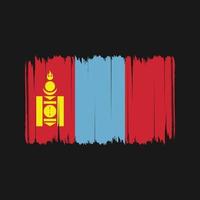 Mongolia Flag Brush Strokes. National Flag vector