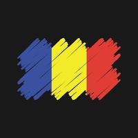 Romania Flag Brush. National Flag vector