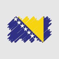 cepillo de la bandera de bosnia. bandera nacional vector