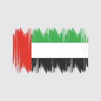 United Arab Emirates Flag Bush Strokes. National Flag vector