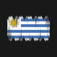 trazos de arbusto de bandera de uruguay. bandera nacional vector