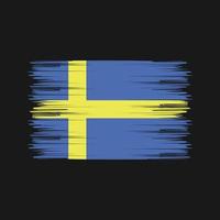 Sweden Flag Brush. National Flag vector