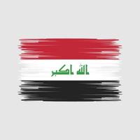 cepillo de la bandera de irak. bandera nacional vector