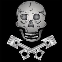 Skull Piston Illustration vector