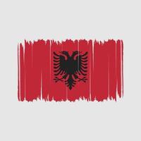 trazos de pincel de la bandera de albania. bandera nacional vector