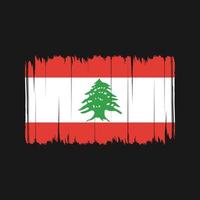 Lebanon Flag Brush Strokes. National Flag vector