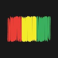 Guinea Flag Brush Strokes. National Flag vector