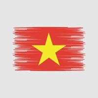 pincel de bandera de vietnam. bandera nacional vector