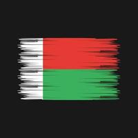 Madagascar Flag Brush. National Flag vector