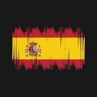 Spain Flag Bush Strokes. National Flag vector