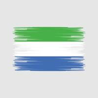 Sierra Leone Flag Brush. National Flag vector