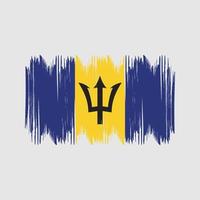 Barbados Flag Bush Strokes. National Flag vector