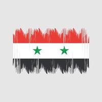 Syria Flag Bush Strokes. National Flag vector