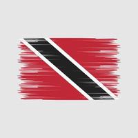 pincel de bandera de trinidad y tobago. bandera nacional vector