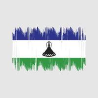 Lesotho Flag Bush Strokes. National Flag vector