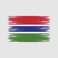 pincel de bandera de gambia. bandera nacional vector