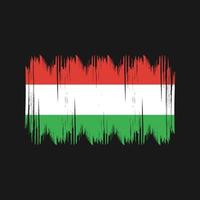 Hungary Flag Bush Strokes. National Flag vector