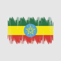 Ethiopia Flag Bush Strokes. National Flag vector