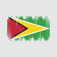 Guyana Flag Bush Strokes. National Flag vector