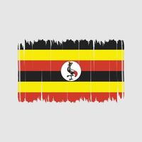 Uganda Flag Brush Strokes. National Flag vector