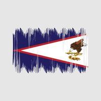 trazos de arbusto de bandera de samoa americana. bandera nacional vector