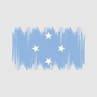 Micronesia Flag Bush Strokes. National Flag vector