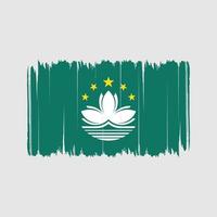 Macau Flag Brush Strokes. National Flag vector