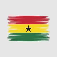 cepillo de bandera de Ghana. bandera nacional vector