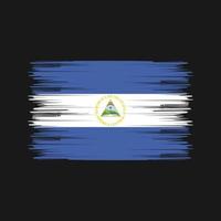 Nicaragua Flag Brush. National Flag vector