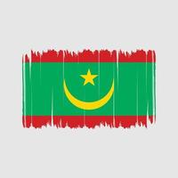 trazos de pincel de bandera de mauritania. bandera nacional vector